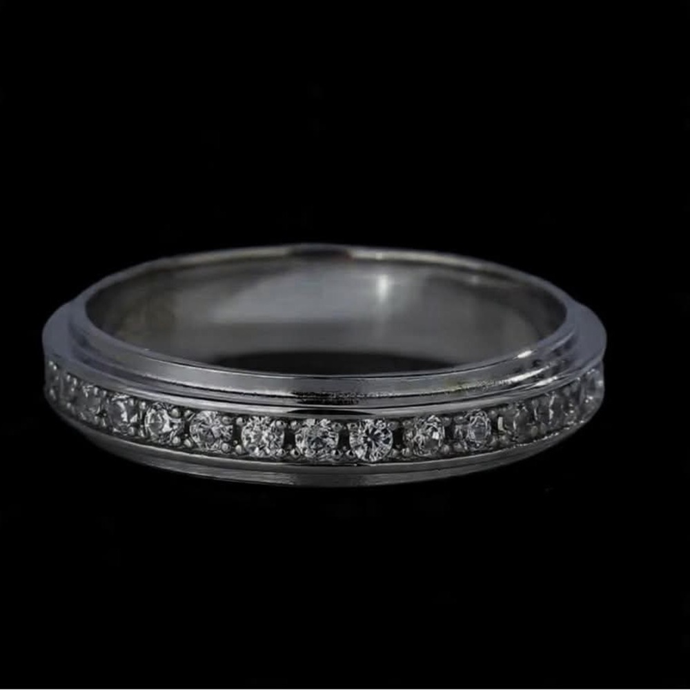 925 STERLING RING WHITE ZIRCON - Picture 4 of 4